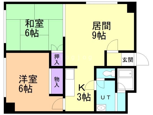 札幌市北区新琴似七条のマンションの間取り