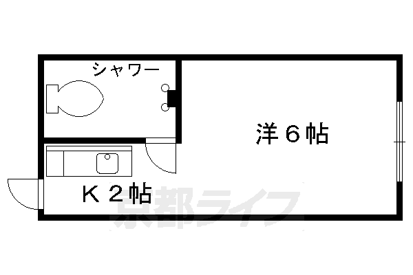 京都市北区上賀茂津ノ国町のマンションの間取り