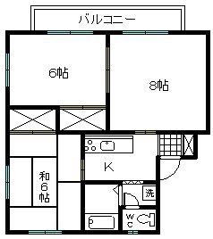 リバーサイドハイツAの間取り