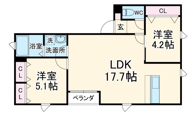 ＲＵＳＣＥＬＬＯ中割の間取り