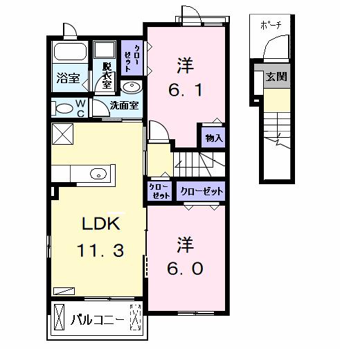 ノーブル港西　IIの間取り