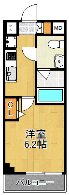 川崎市中原区西加瀬のマンションの間取り