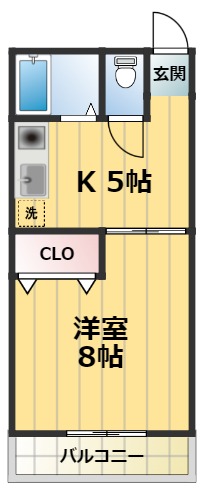 町田市南大谷のアパートの間取り