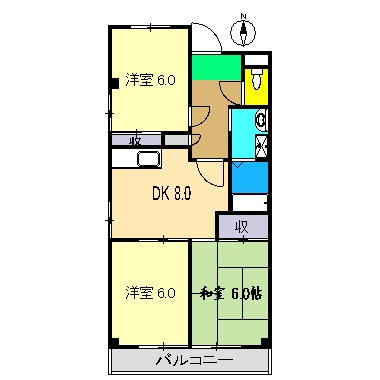 ハイツ山崎の間取り