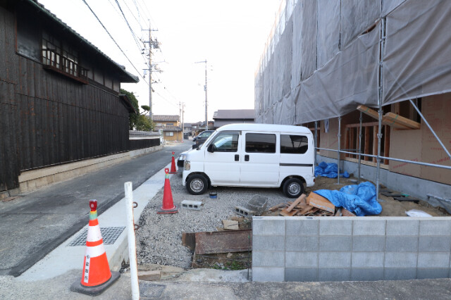 【仮)玉島爪崎新築アパートの駐車場】