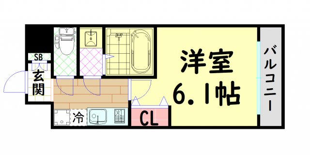 【大阪市港区波除のマンションの間取り】