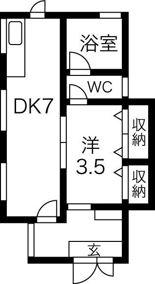 神戸市垂水区塩屋町のアパートの間取り