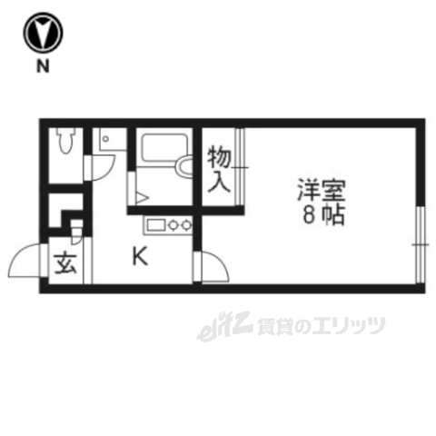 京都市南区久世大築町のアパートの間取り