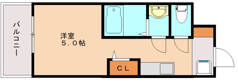 福岡市西区元浜のマンションの間取り