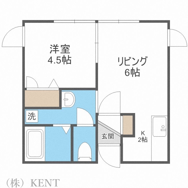 岩崎マンション西野２・３の間取り