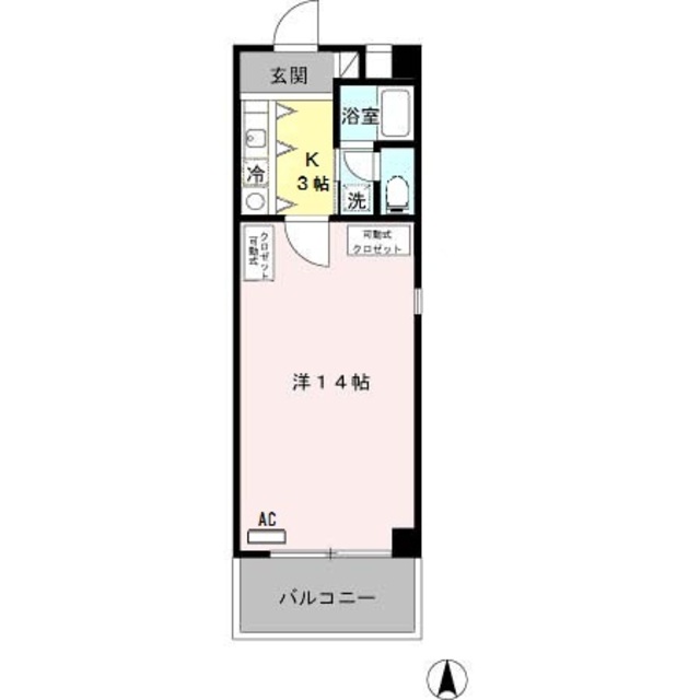 和歌山市東蔵前丁のマンションの間取り