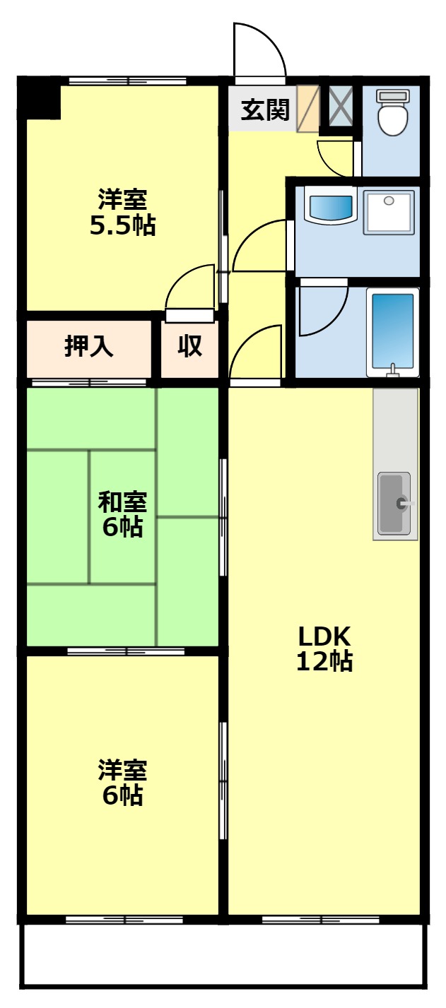 豊田市京町のマンションの間取り