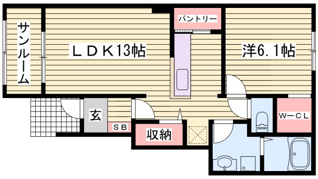 アンジュ　エールIIの間取り