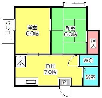 ファーストイン　　パレスハウスの間取り