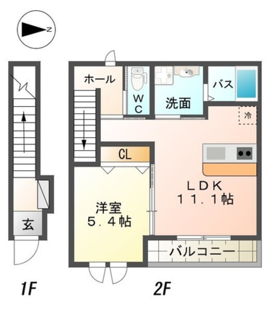 【大阪市住吉区我孫子東のアパートの間取り】