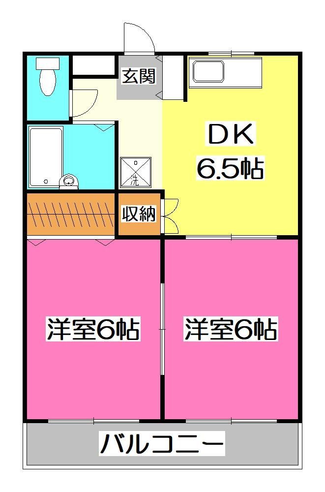 所沢市大字山口のアパートの間取り