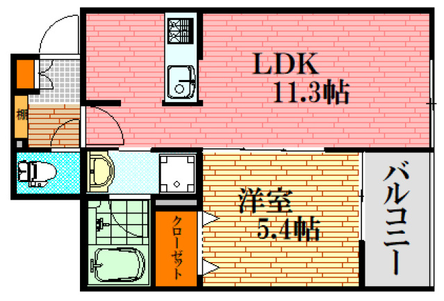 三次市十日市東のアパートの間取り