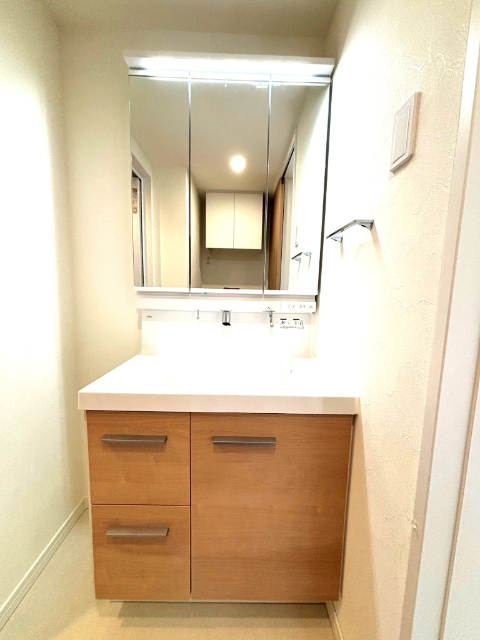 洗面設備　２０２号室の写真です