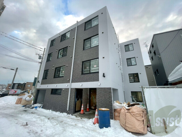 建物外観　外観予想パース　札幌市西区発寒三条「ラフィーネ発寒南III」