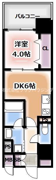 地下鉄谷町線 守口駅 徒歩1分 14階建 築3年の間取り写真