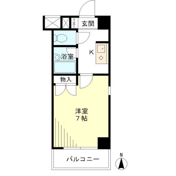 ＪＲ山手線 恵比寿駅 徒歩2分 8階建 築24年の間取り写真
