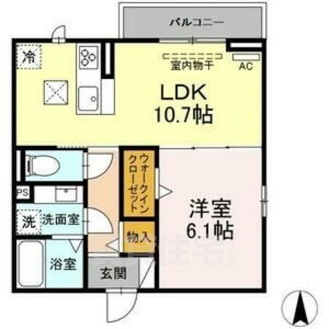 セレスティア助光 D棟の間取り写真