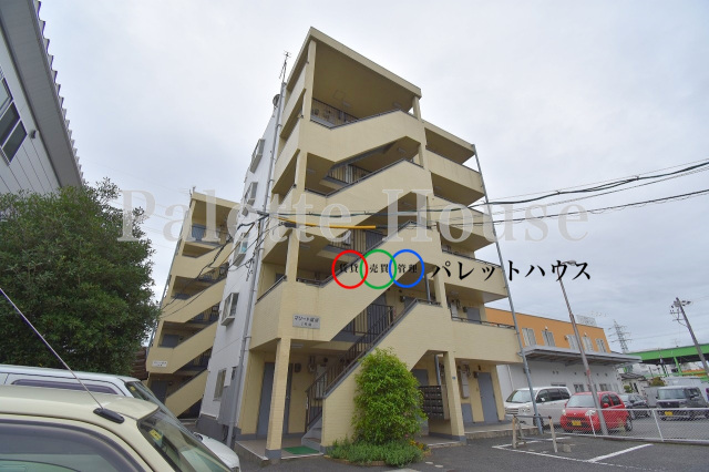 岡山市南区富浜町のマンションの建物外観