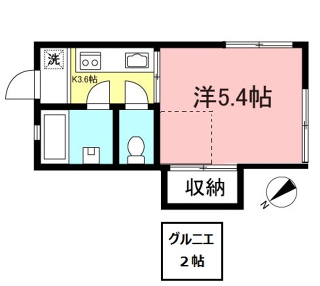 神奈川県川崎市麻生区百合丘２（アパート）の賃貸物件の間取り