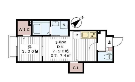 千葉市若葉区都賀のアパートの間取り