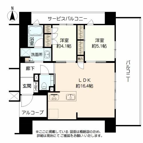 グランドメゾン大濠公園THE CLASSの間取り