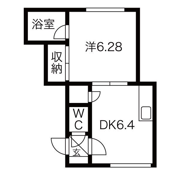 北海道札幌市中央区南二十三条西１１（マンション）の賃貸物件の間取り