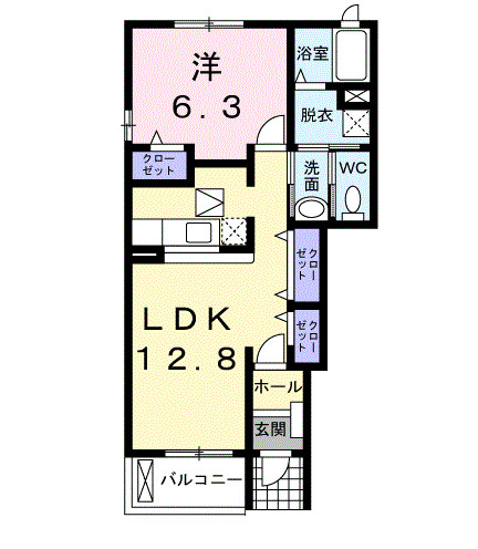 グランソレイユＫＯ　IIの間取り