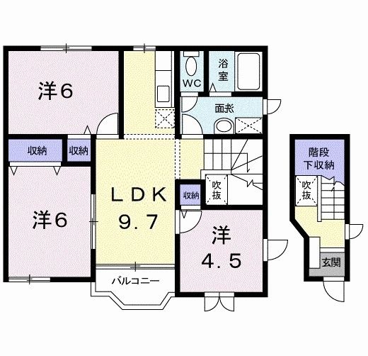 加東市下滝野のアパートの間取り