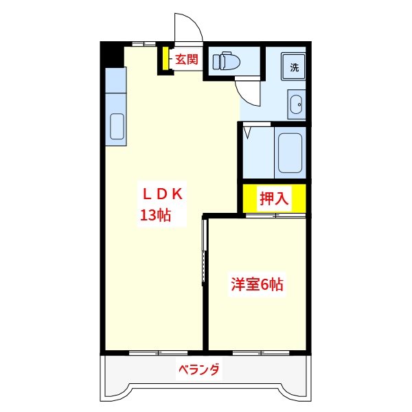 霧島市国分福島のマンションの間取り