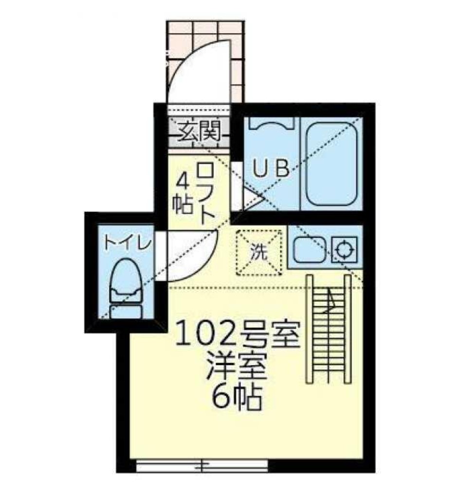 【横須賀市船越町のアパートの間取り】