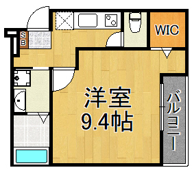 尼崎市東大物町のアパートの間取り