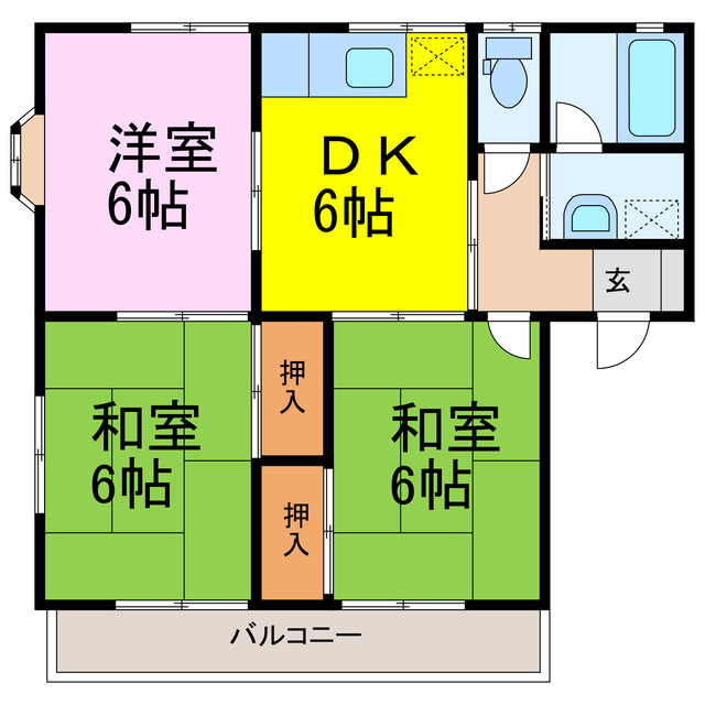 富士ハイツIの間取り