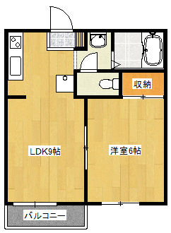 パレス大槻B棟の間取り写真