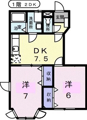 【浜松市浜名区引佐町井伊谷のアパートの間取り】