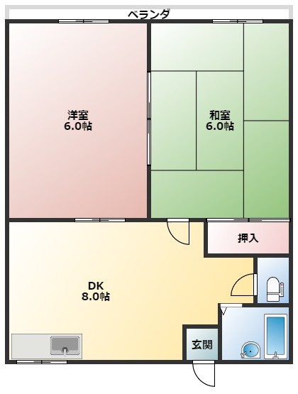 コーポヒエジマIIの間取り