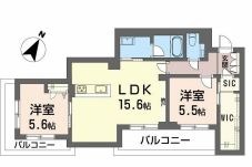 【倉敷市笹沖のマンションの間取り】