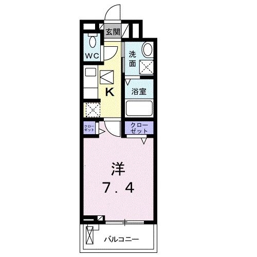 橿原市法花寺町のアパートの間取り