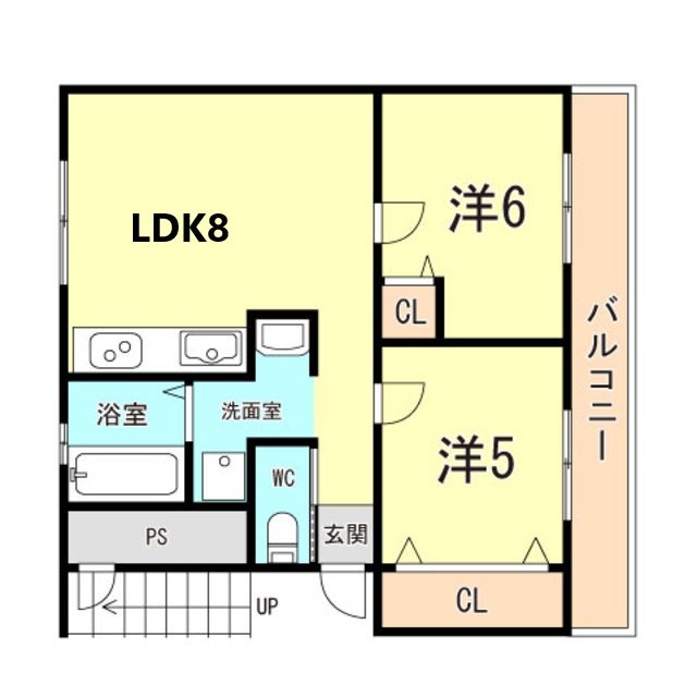 神戸市西区玉津町高津橋のマンションの間取り