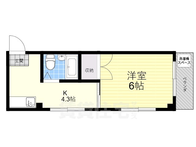 大津市追分町のマンションの間取り