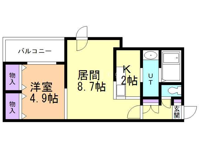 札幌市北区麻生町のマンションの間取り