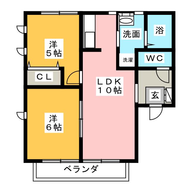 ツインズコートＢの間取り