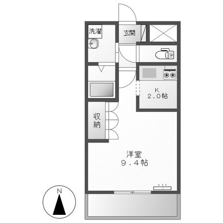 熊谷市上根のアパートの間取り