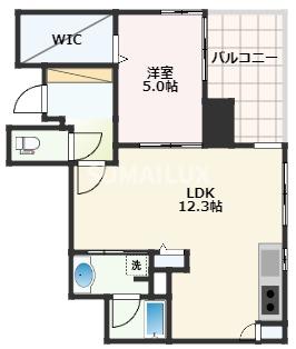 熊本市中央区南千反畑町のマンションの間取り