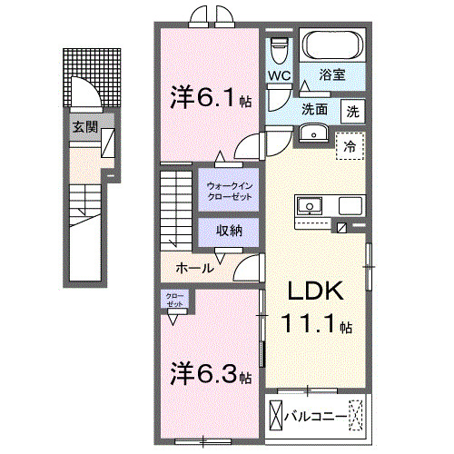 ウィンクルムＡの間取り