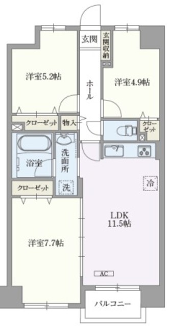 ユーコート西新井の間取り